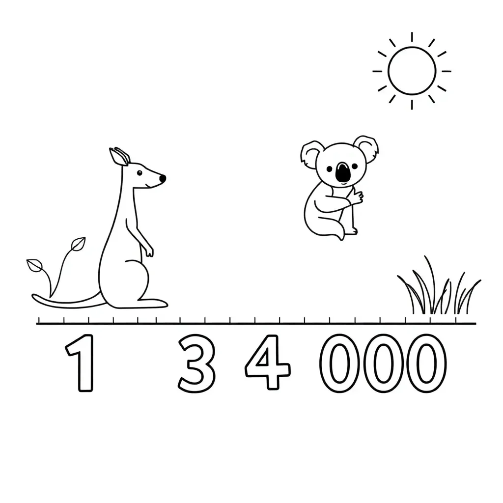 Numbers and calculator illustration