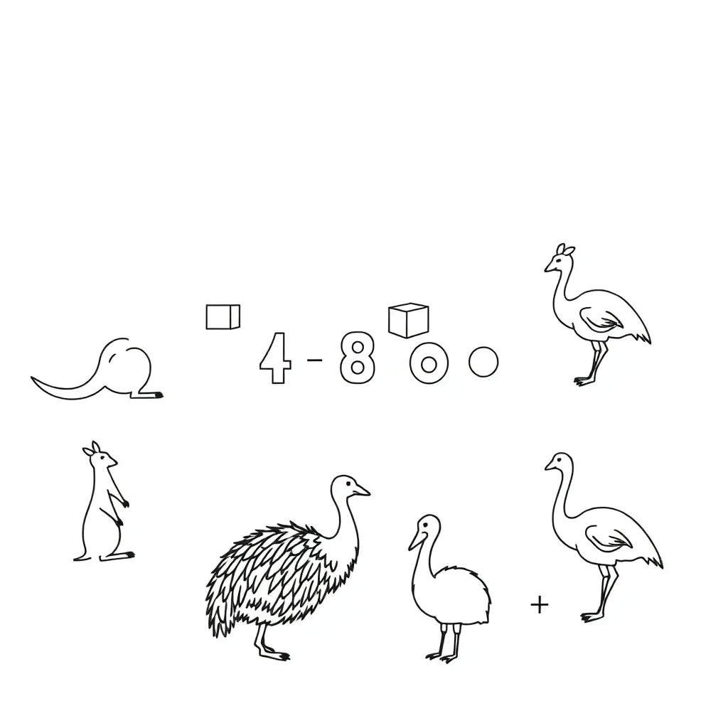 Mathematical symbols and numbers illustration