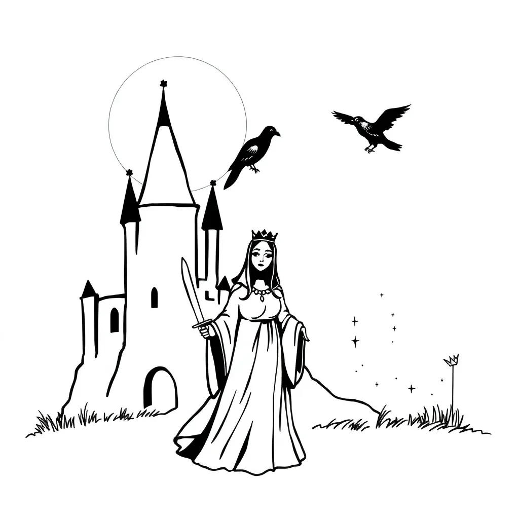Lady Macbeth with daggers