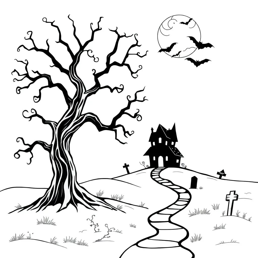 Gothic fog scene
