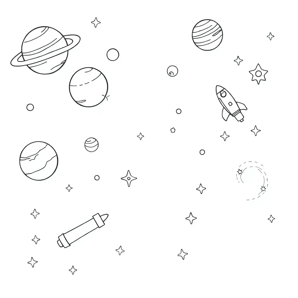 Galaxy and stars illustration