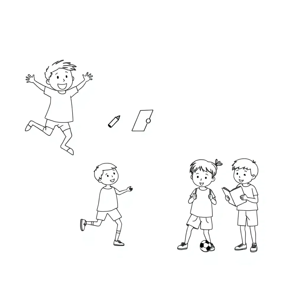 Children doing various activities