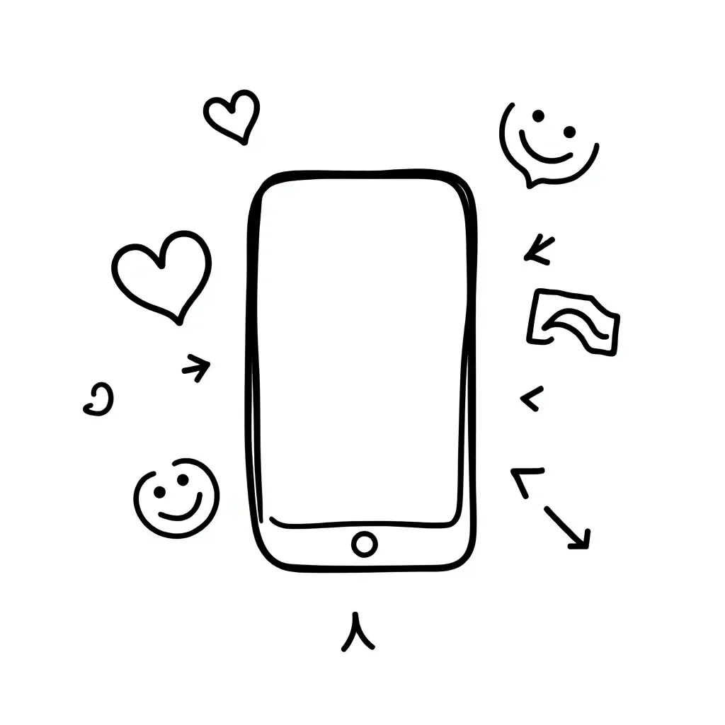 Mobile phone and language analysis illustration