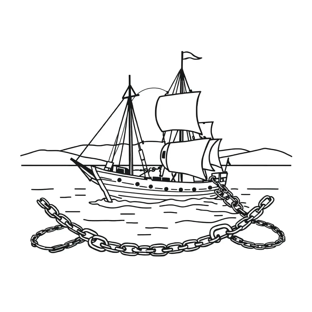 Historical timeline illustration