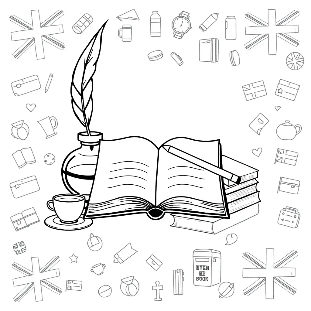 Student writing with dictionary