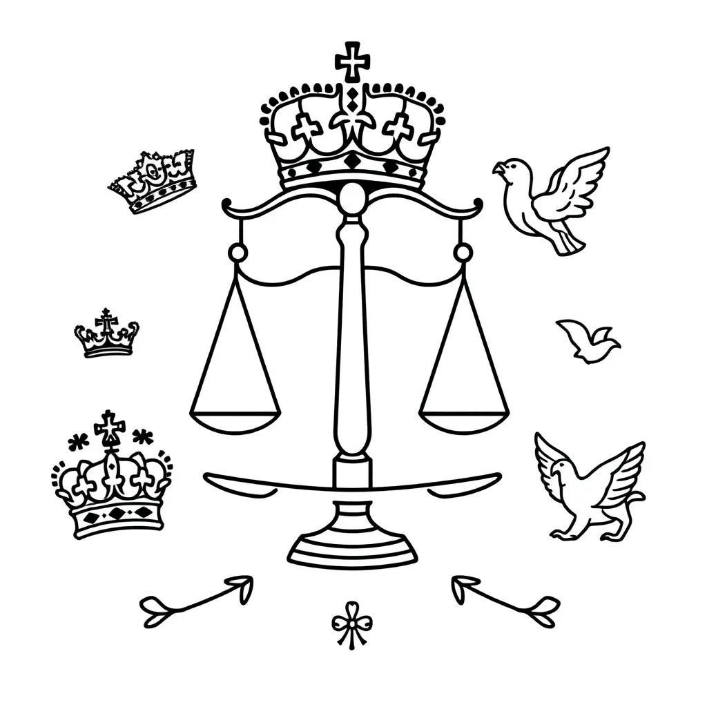 Freedom and justice symbols