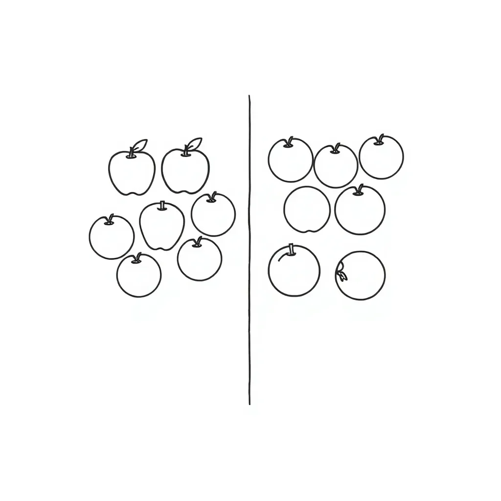 Ratio illustration with coloured counters