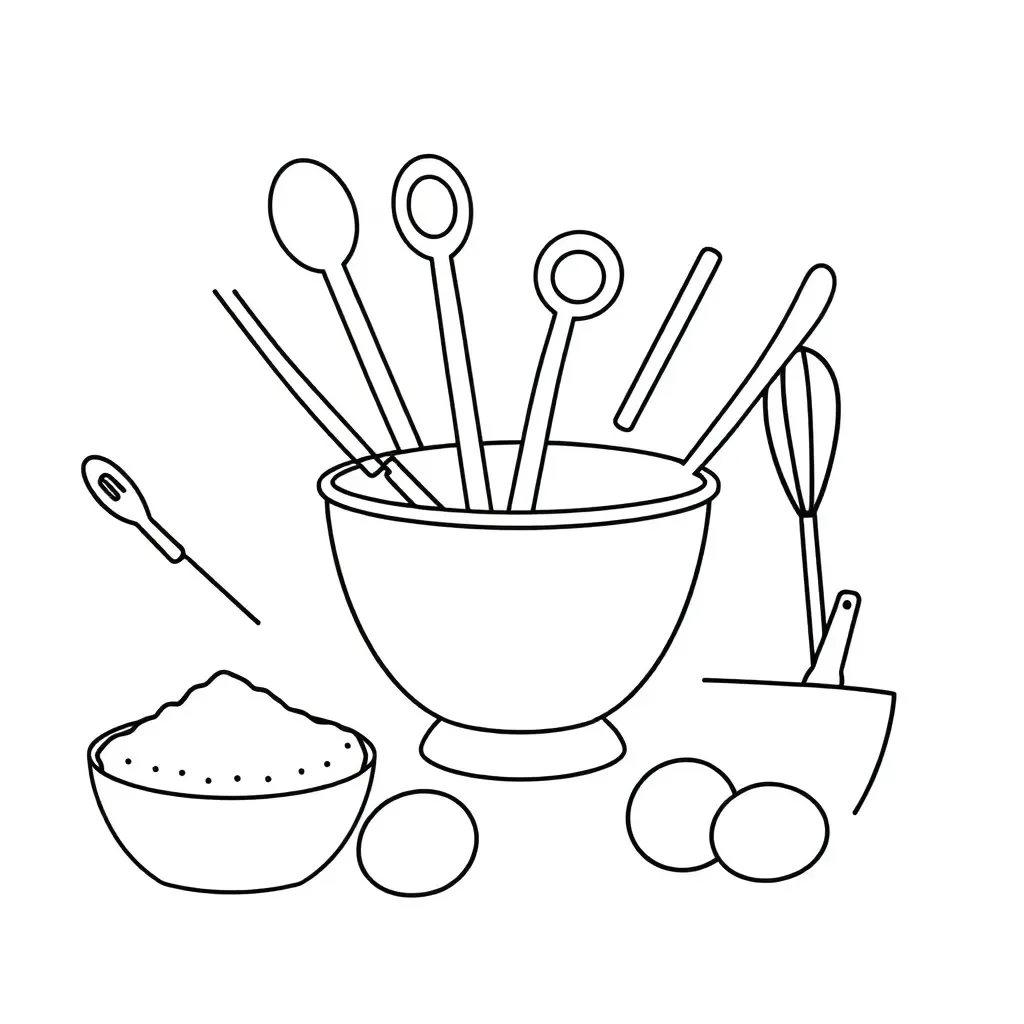Chef cooking with measuring tools