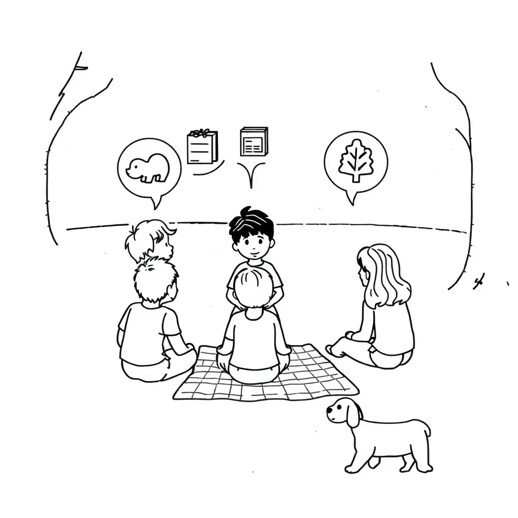 Children having a discussion