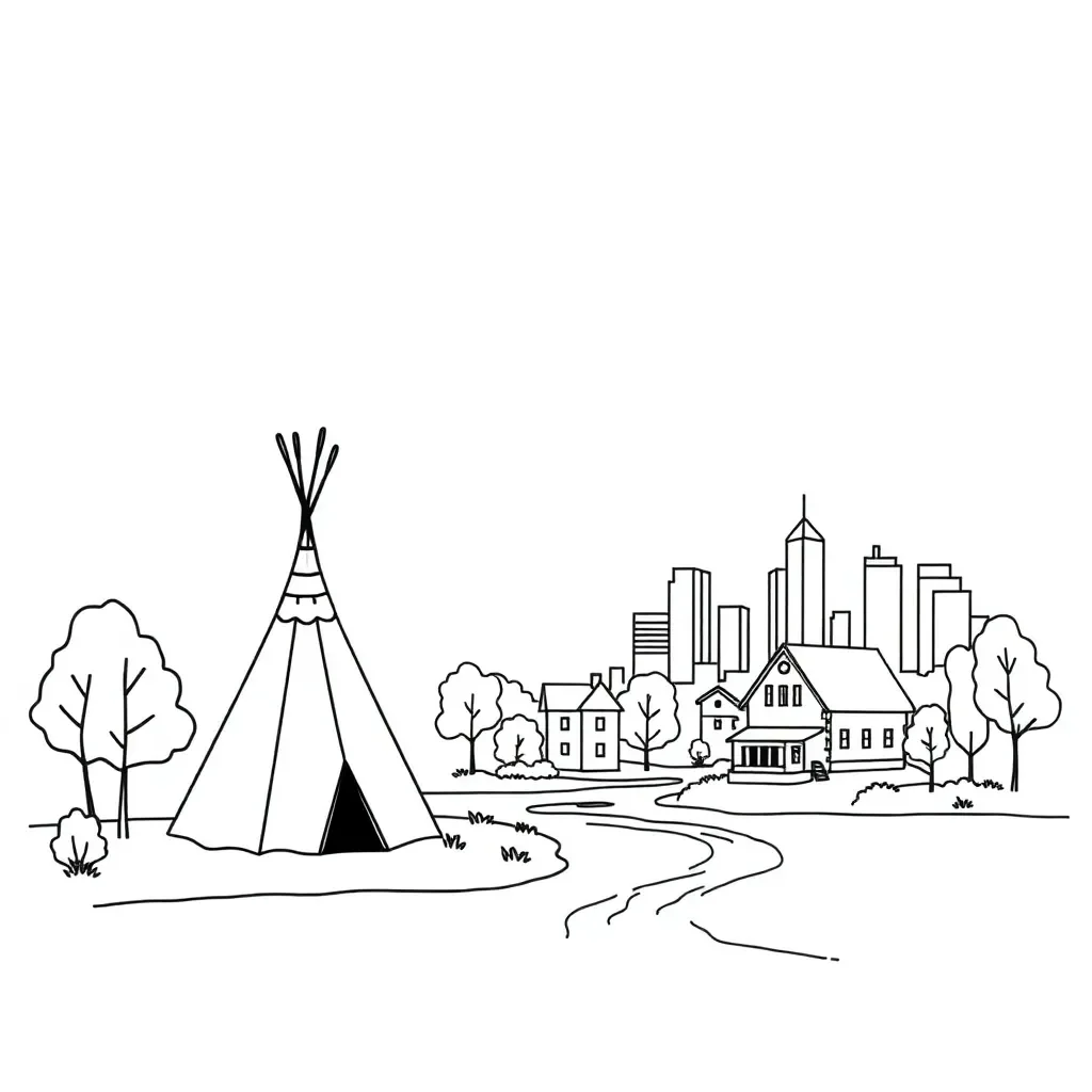 Historical documents and perspectives illustration