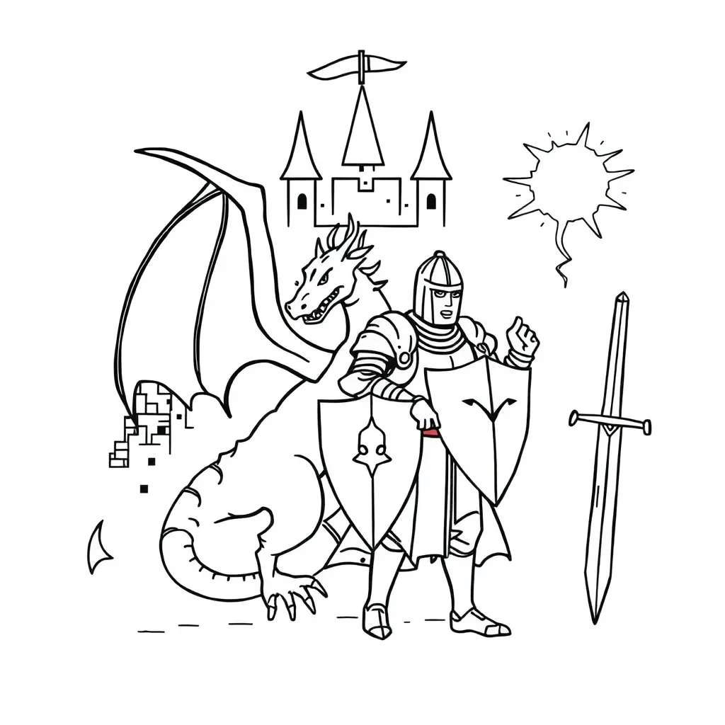 Anglo-Saxon warrior with sword and shield