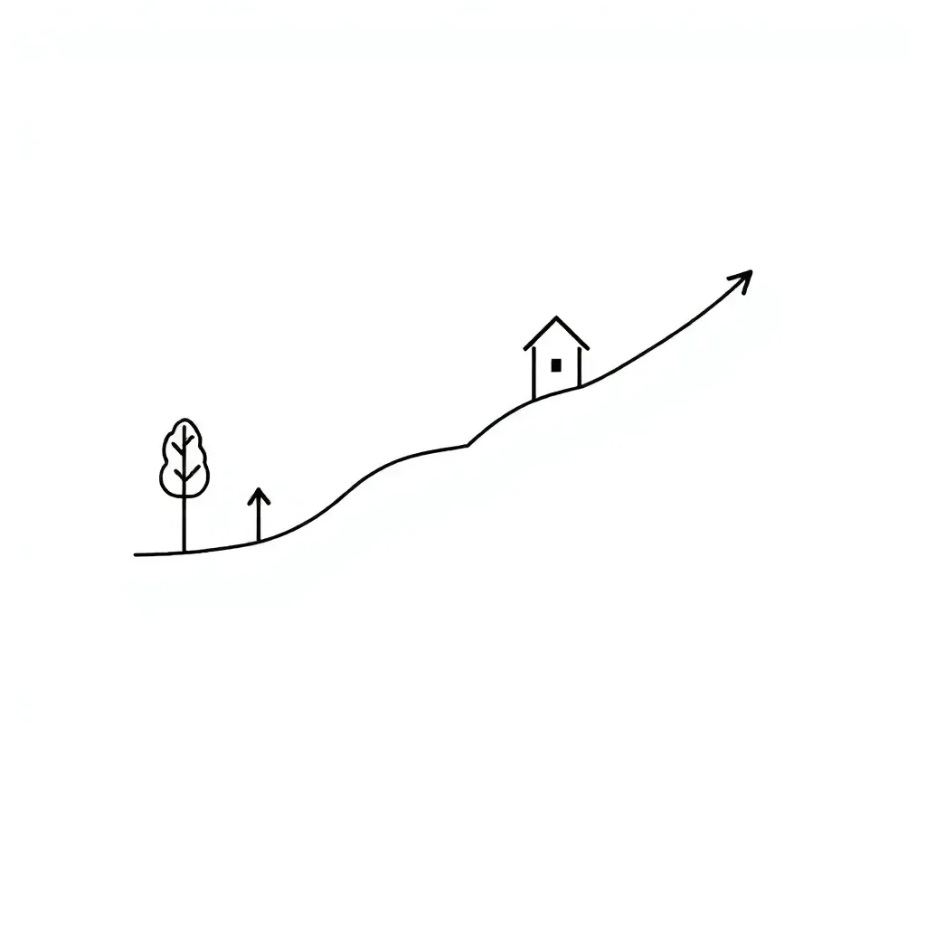 Graph with linear line and data points