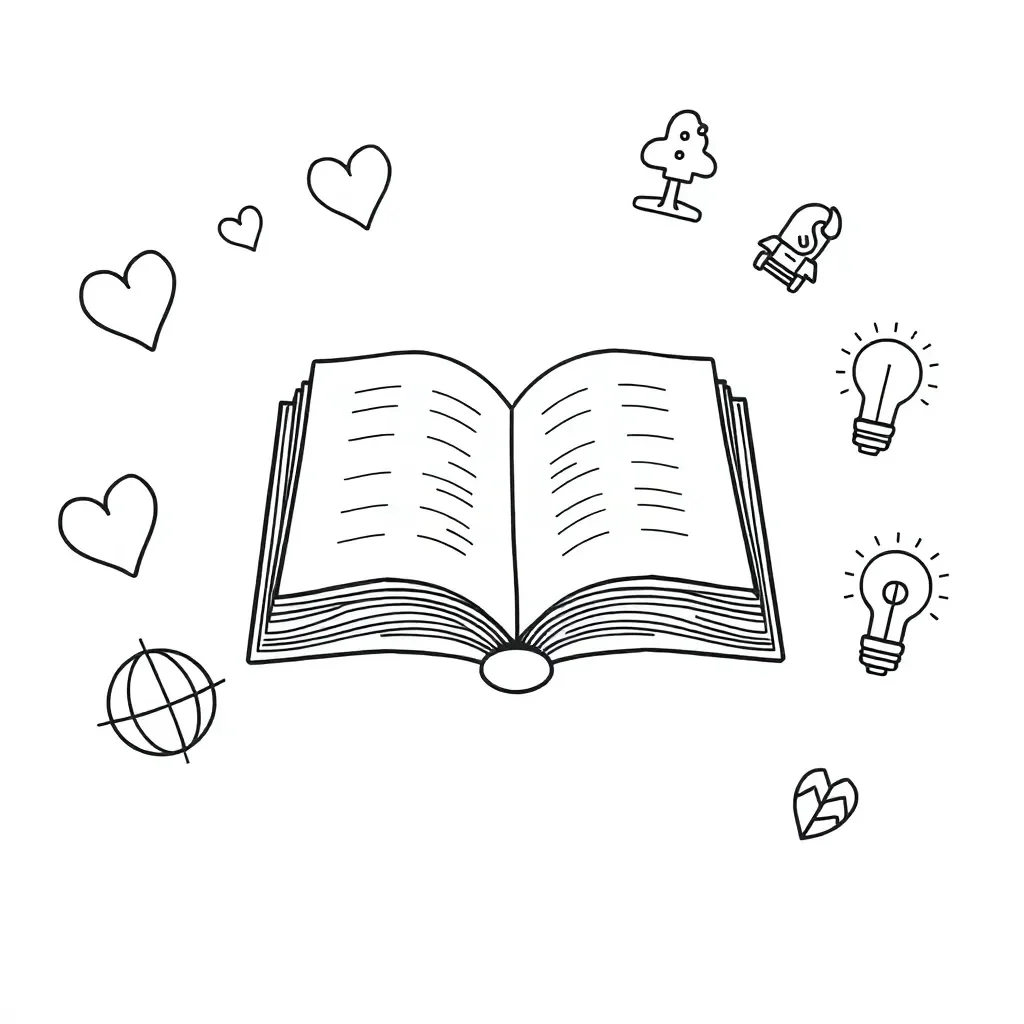 Books and reading illustration