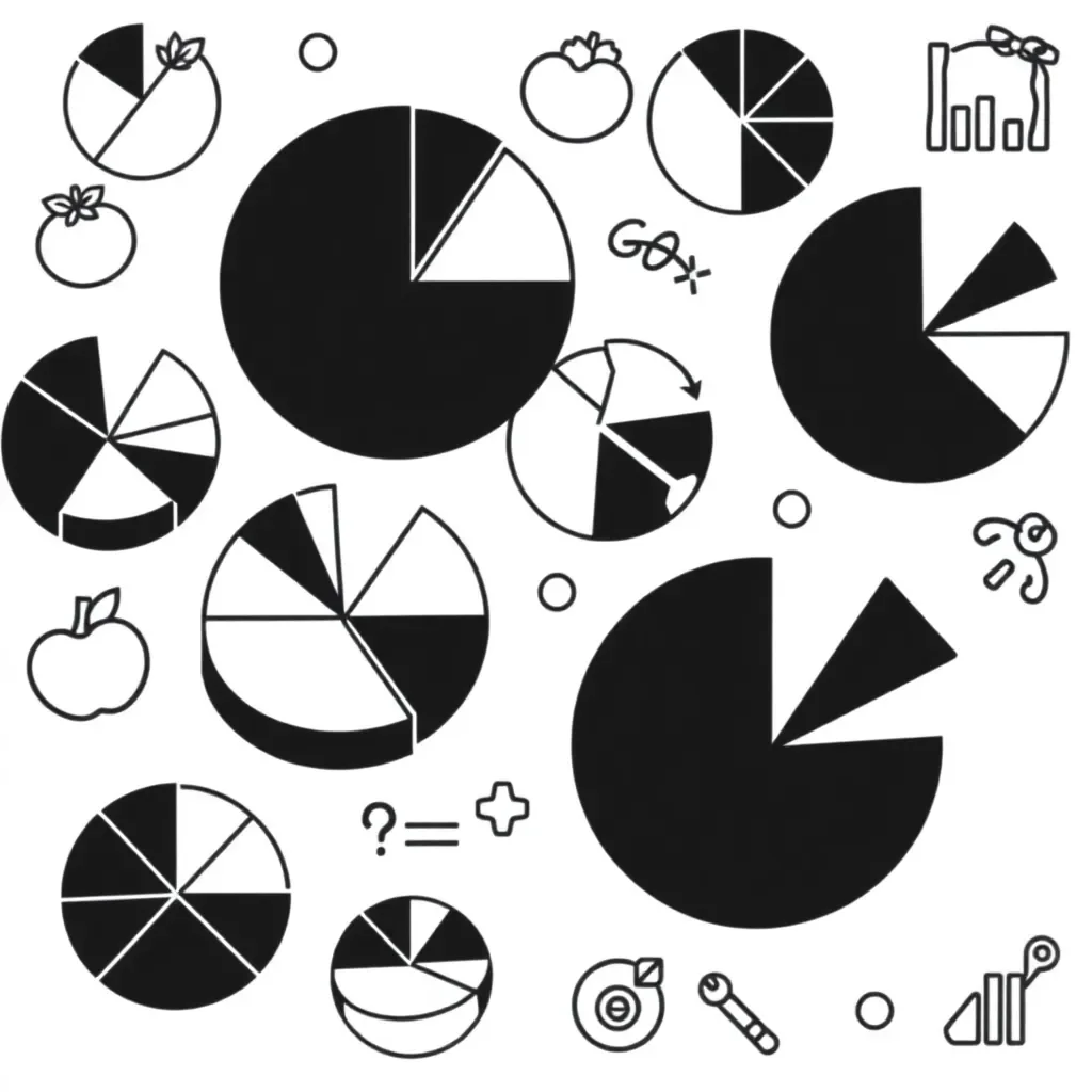 Colourful pie chart illustration