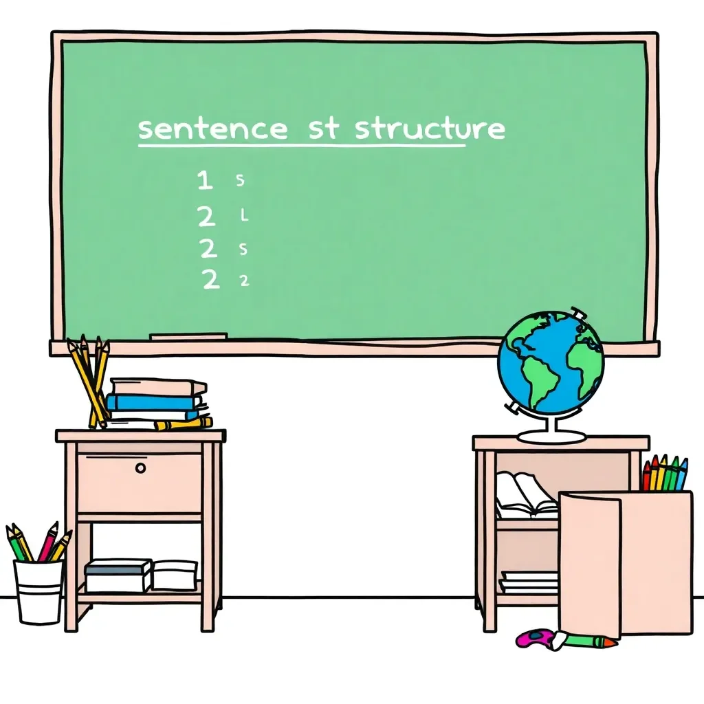 Grammar worksheet illustration