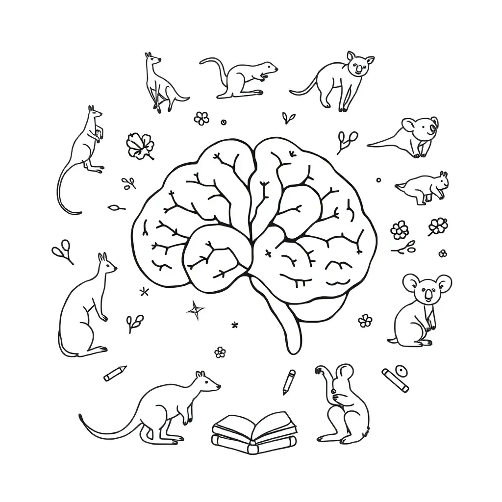 Human brain diagram