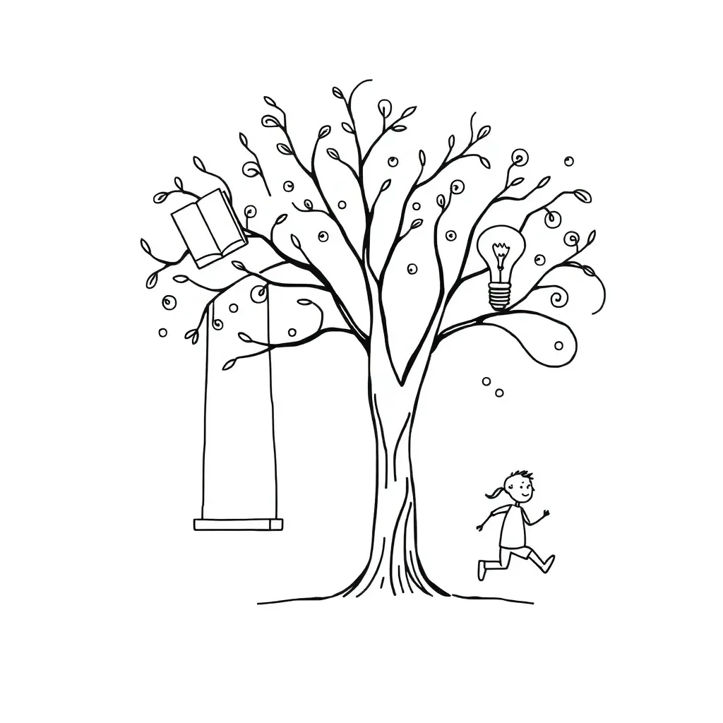 Books and writing illustration