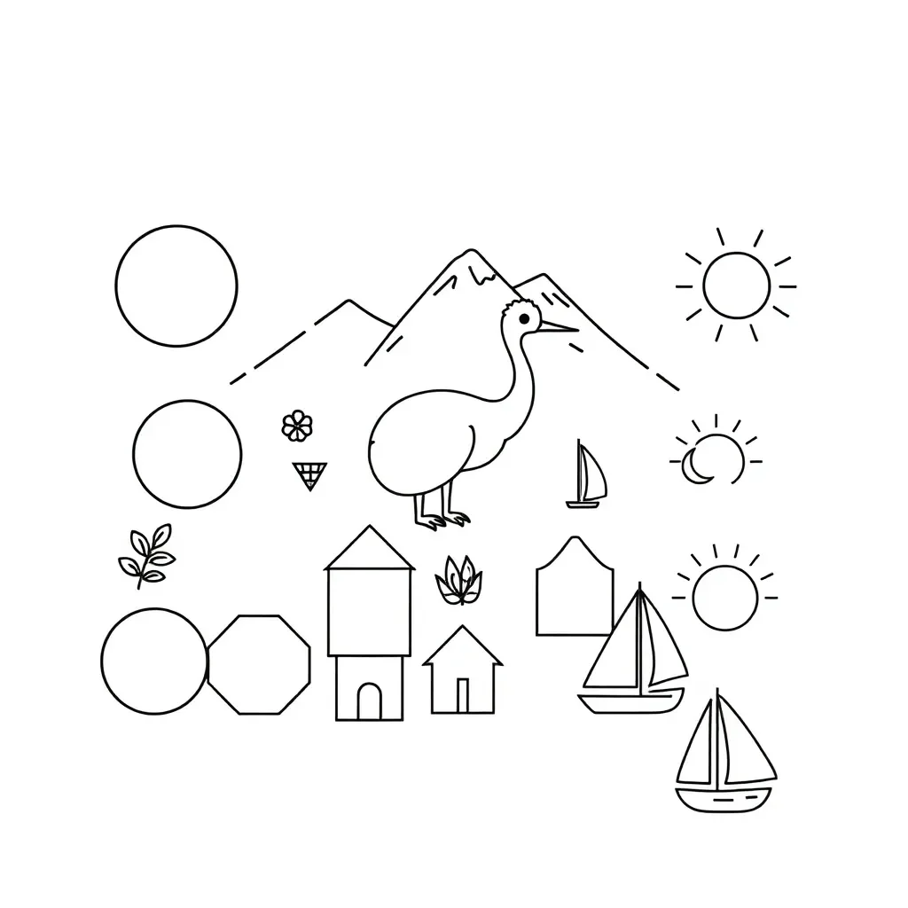 2D shapes illustration