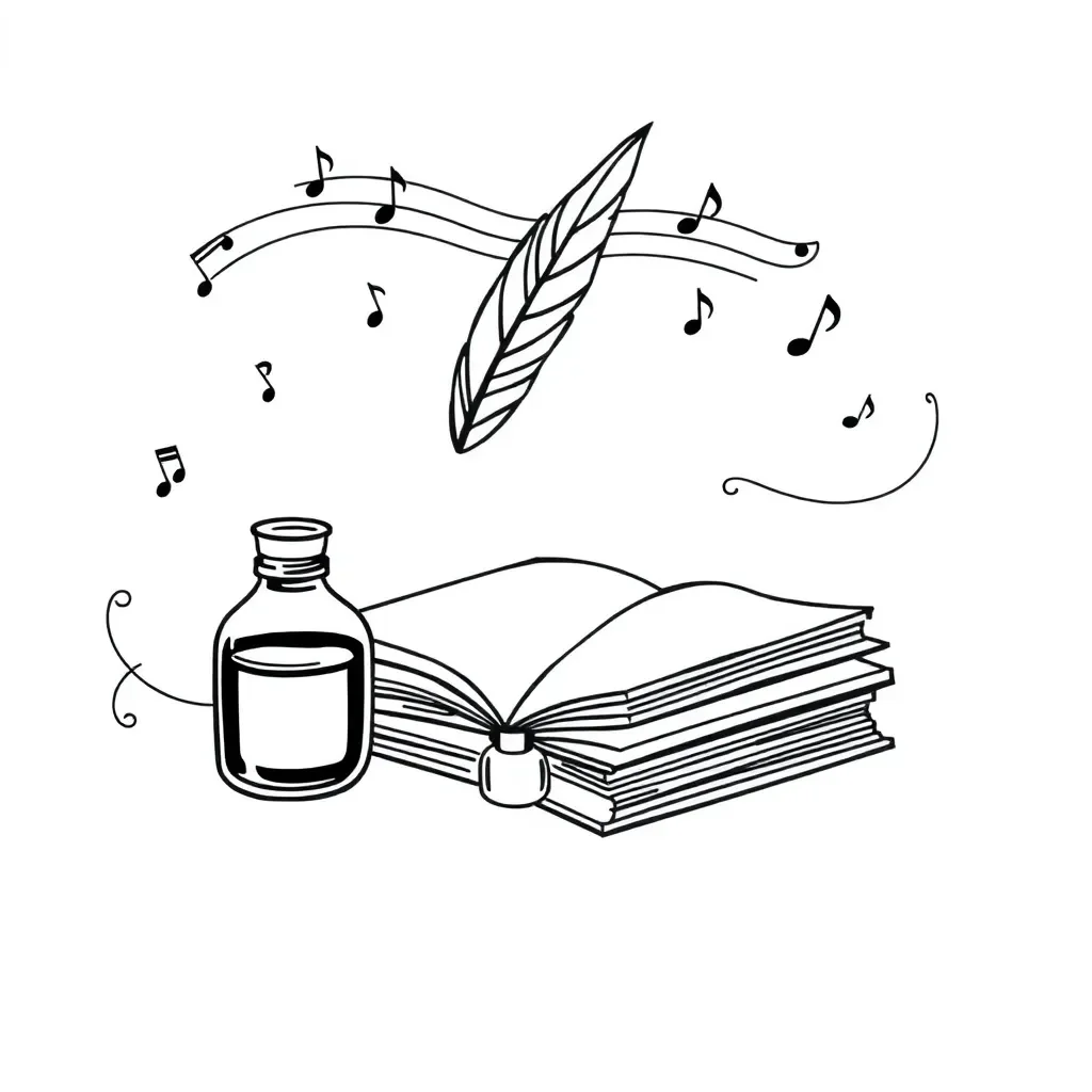 Latinoamerican poetry books and cultural symbols