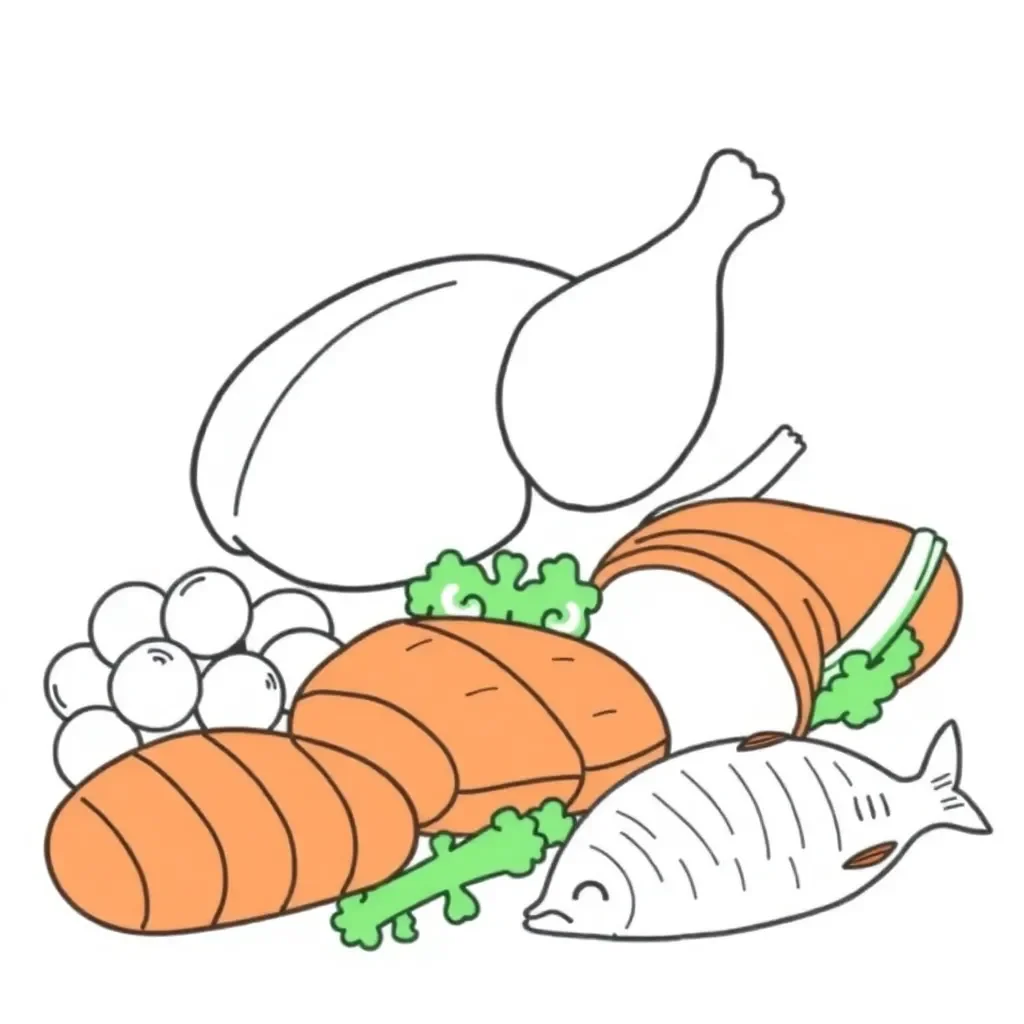Various cooking methods illustration