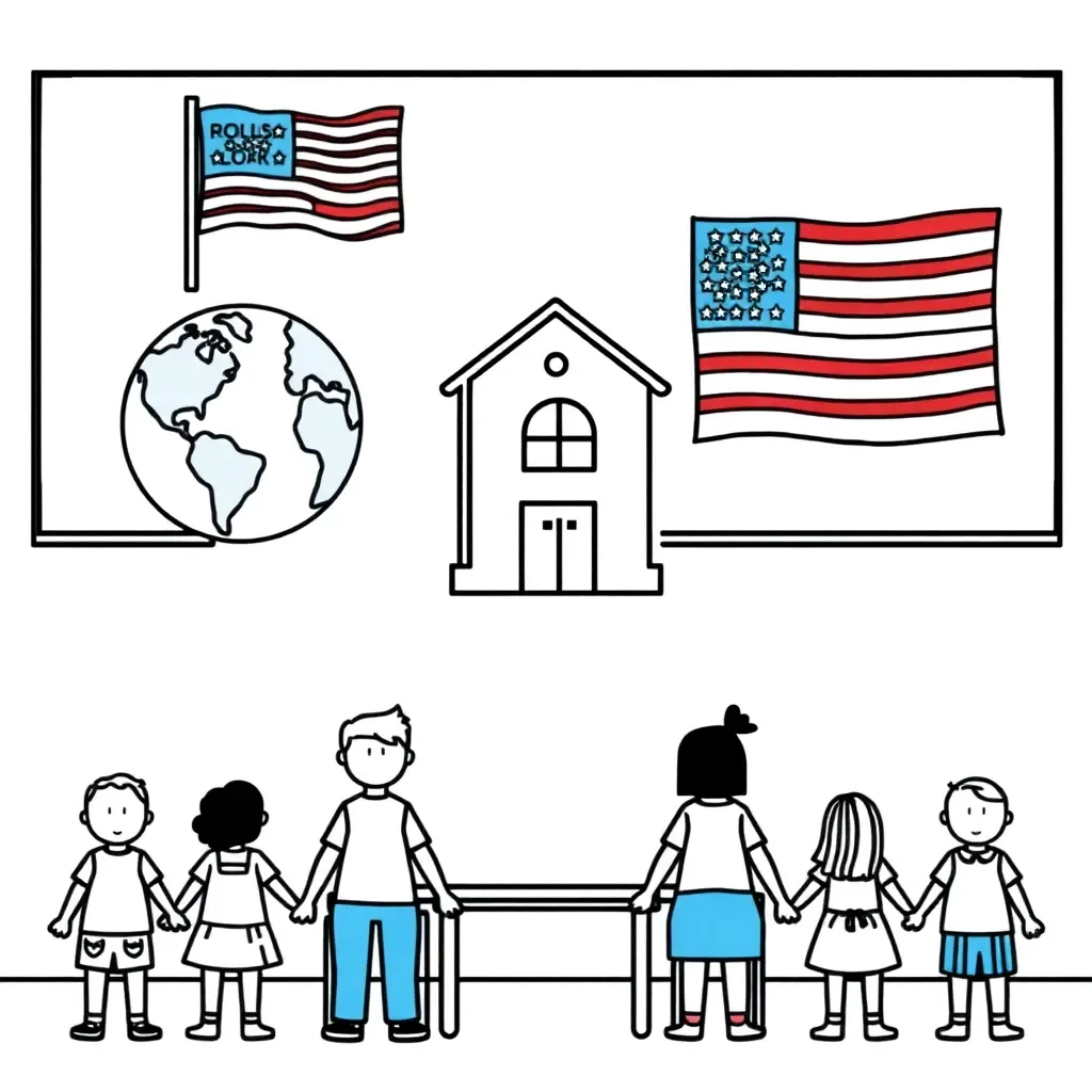 Government building illustration