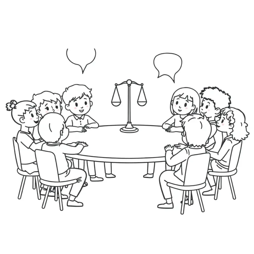 Students debating political issues