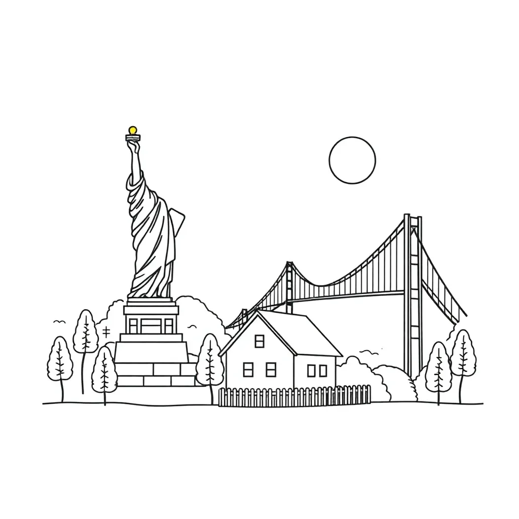 Local landmark research illustration
