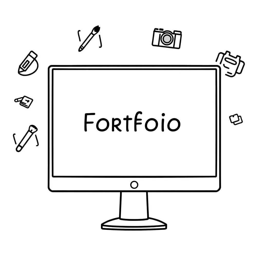 Digital portfolio with heritage photos and documents