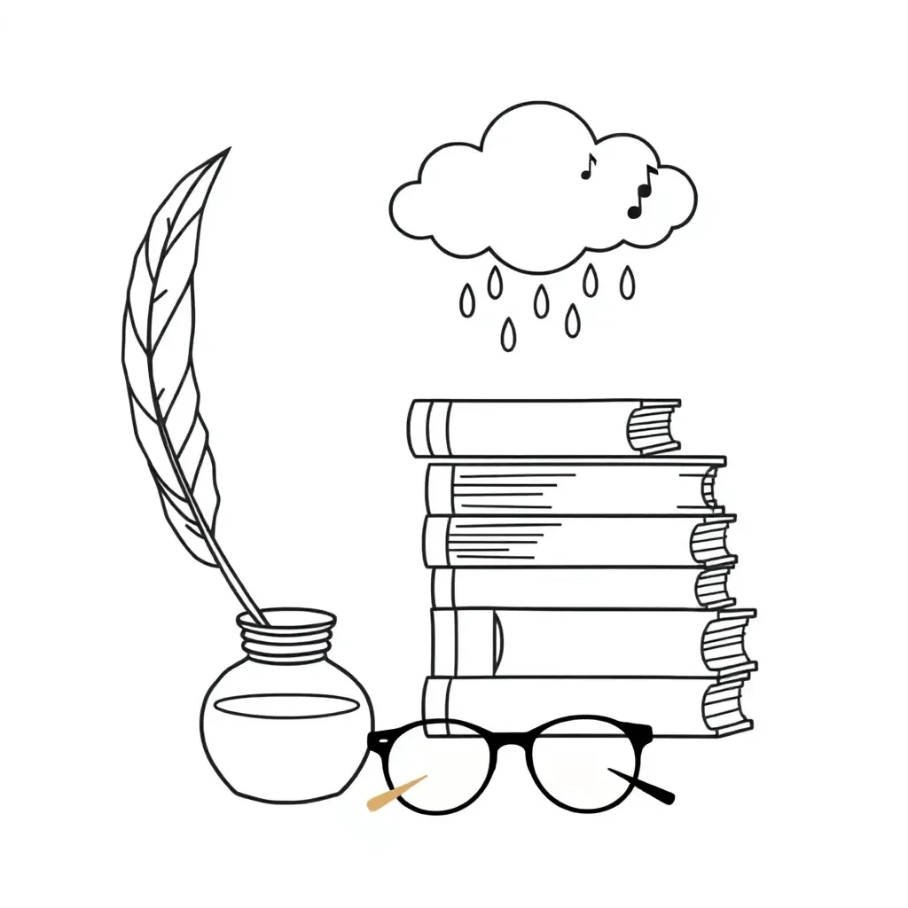 Poetry and nature illustration