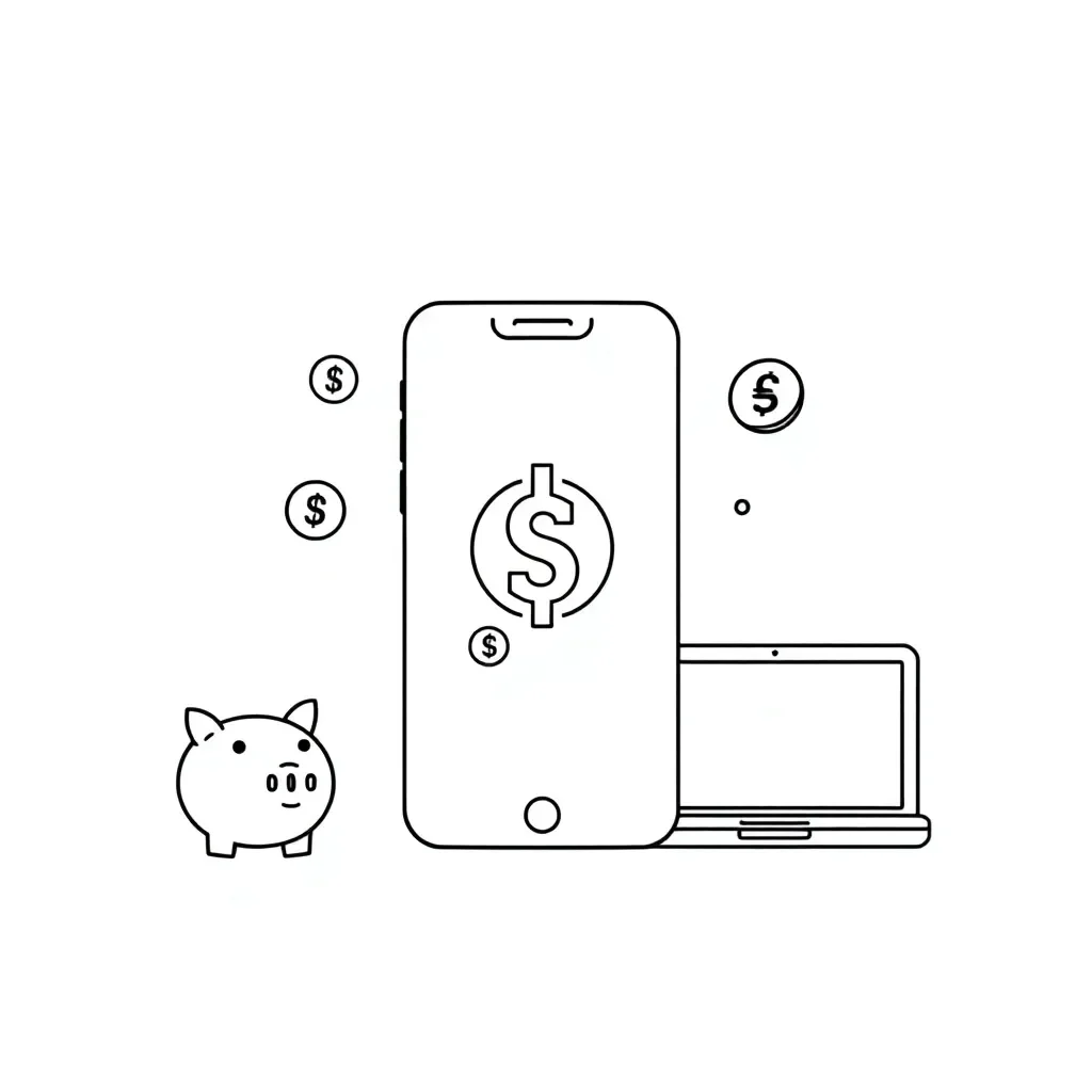 Digital finance technology illustration