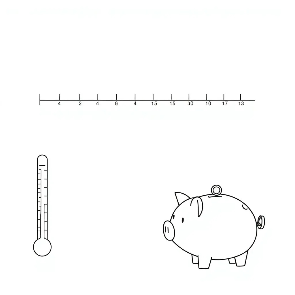 Number line with positive and negative integers