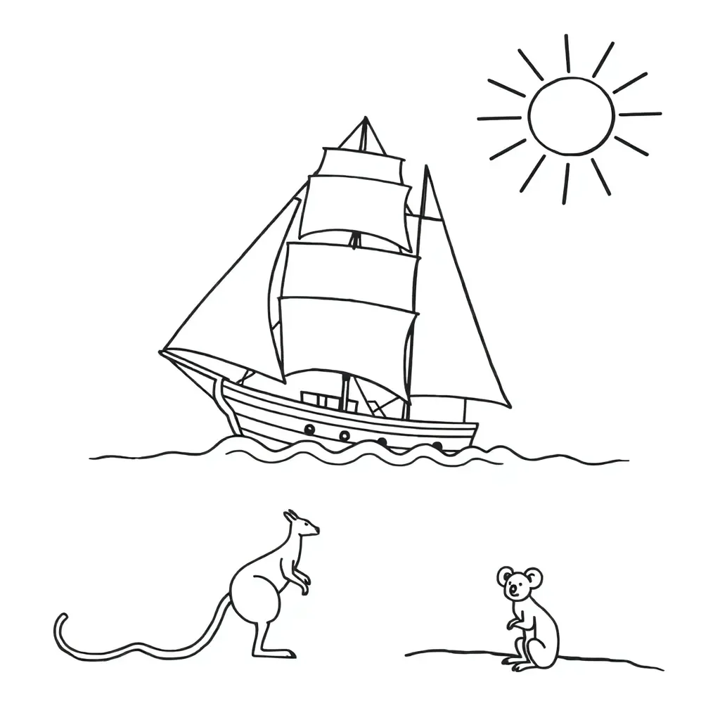 Cutty Sark ship illustration