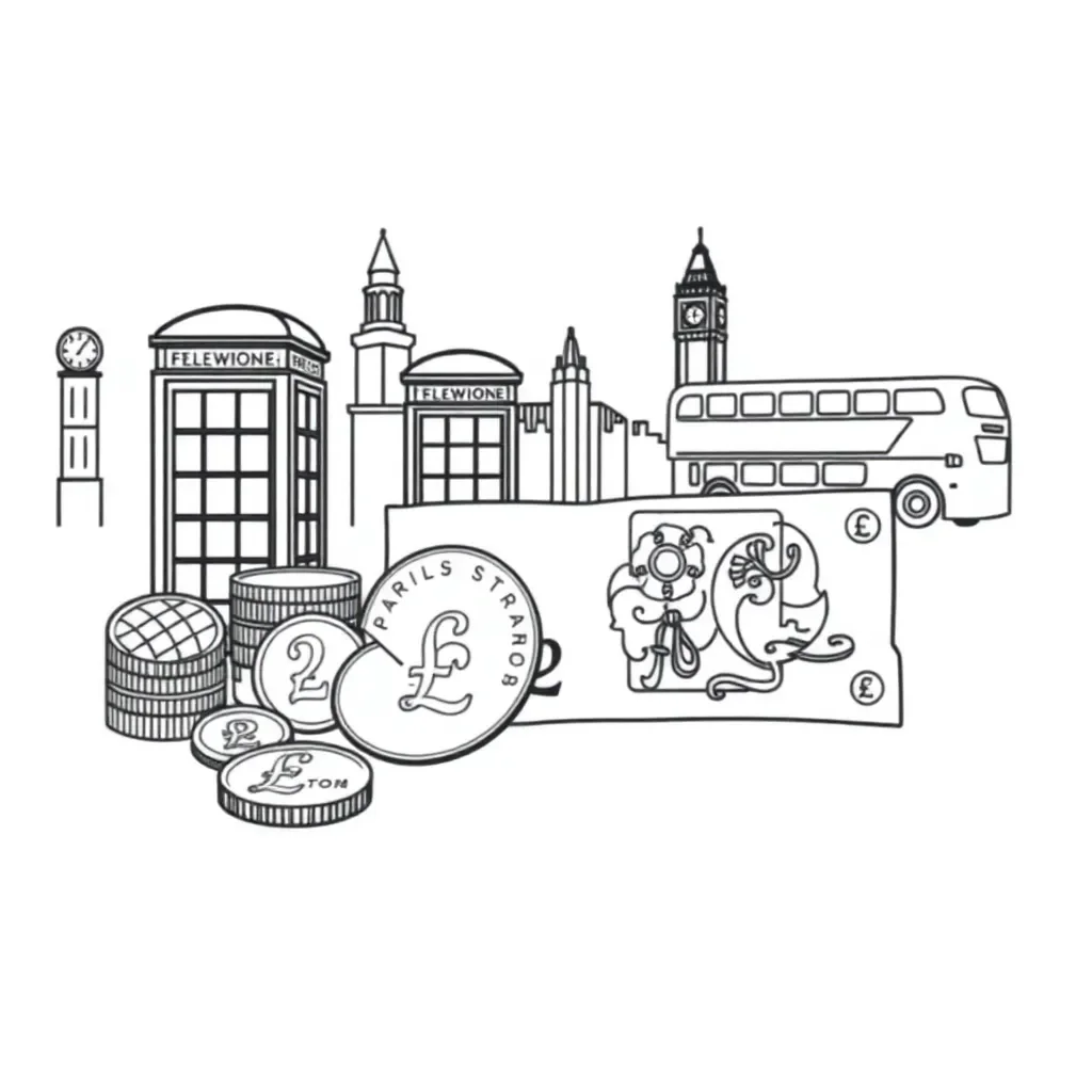 Coins and money illustration