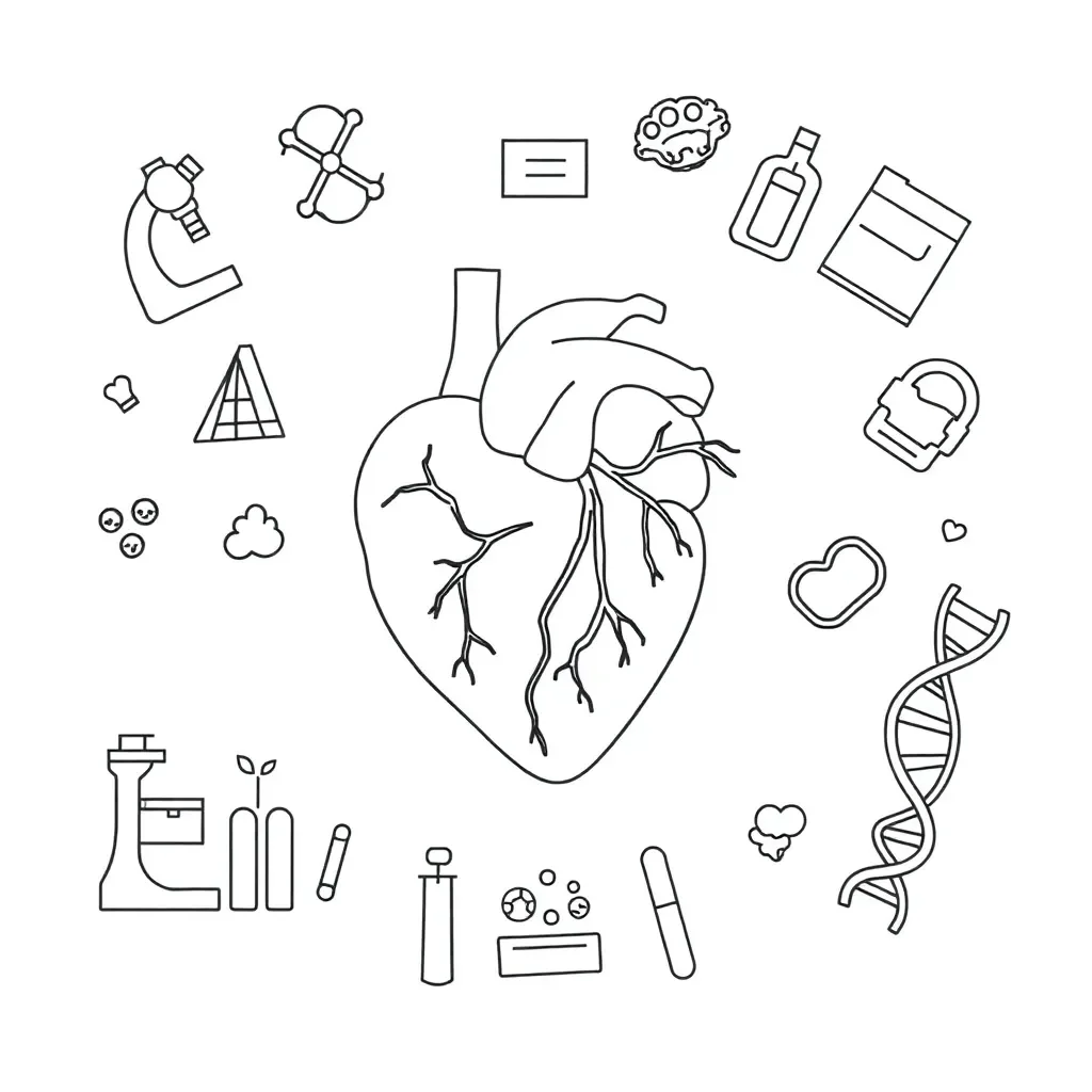 Human heart diagram