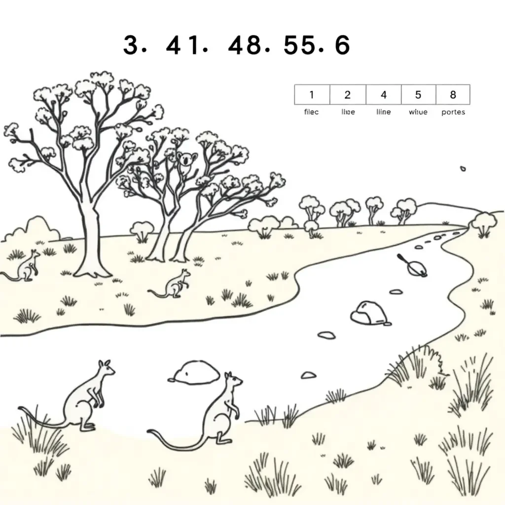 Place value chart with numbers