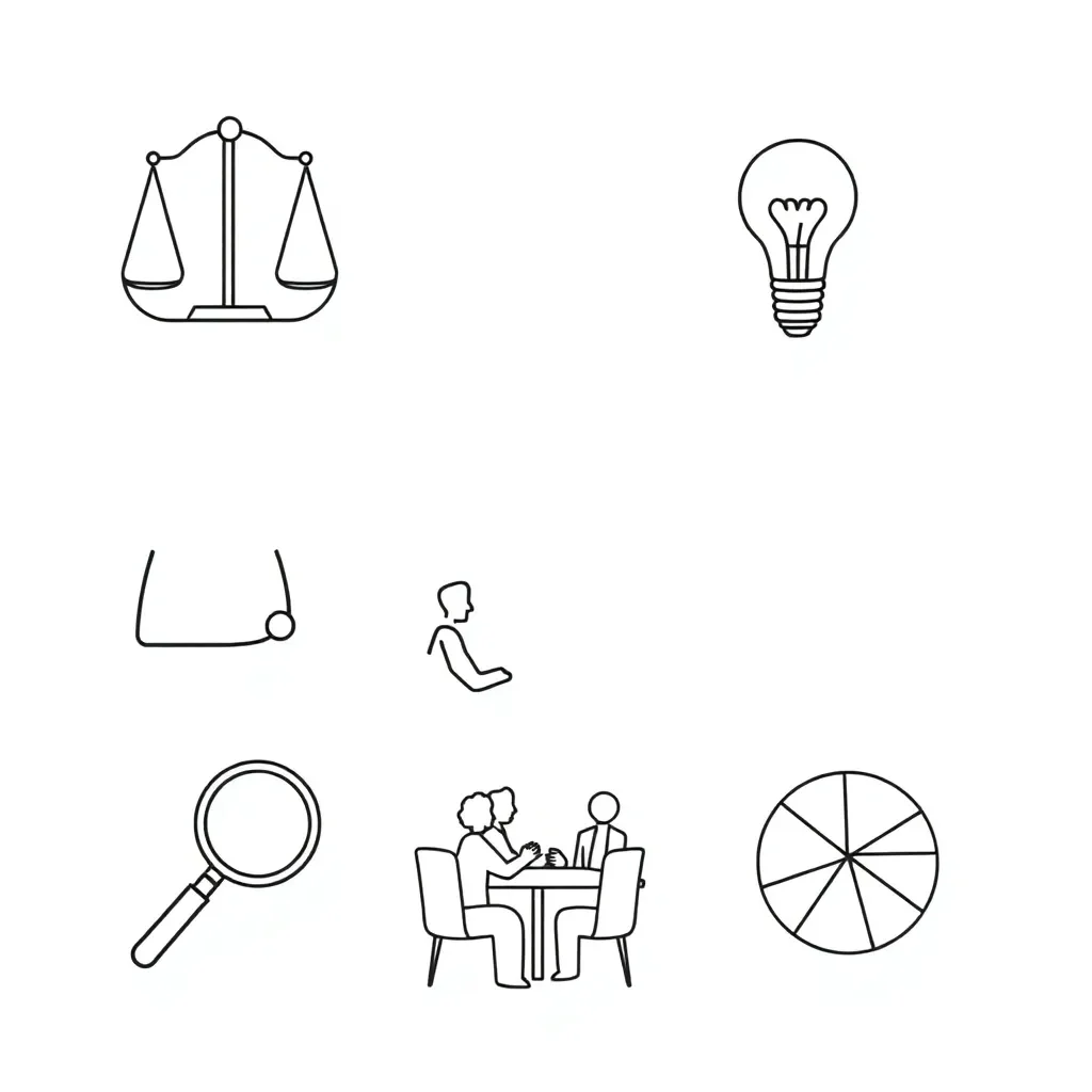 Business decision making illustration