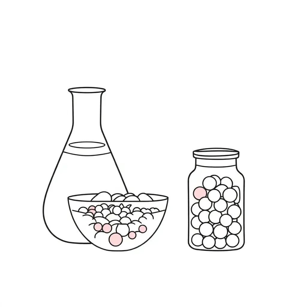 Science mixtures illustration