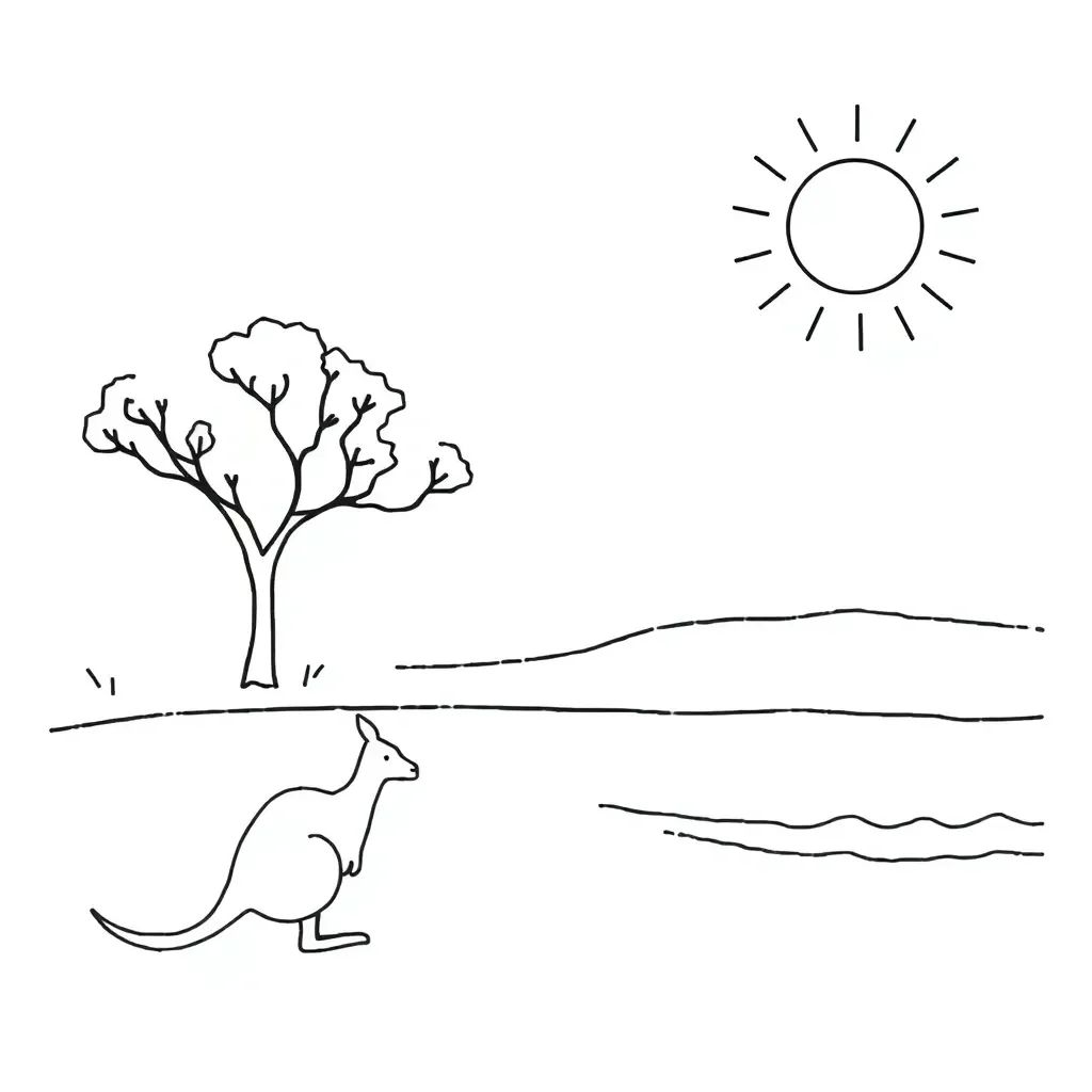 Natural and built environments illustration