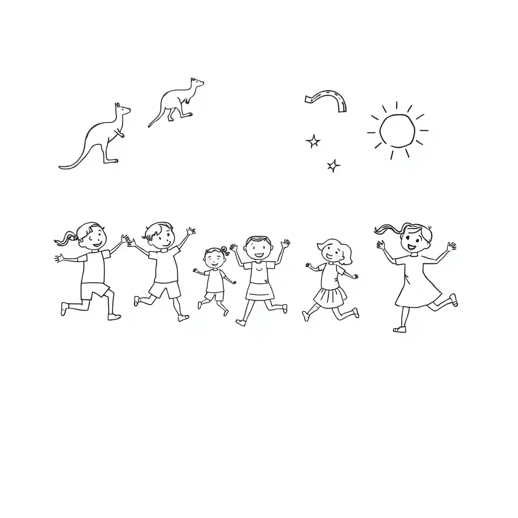 Children passing a ball using different techniques