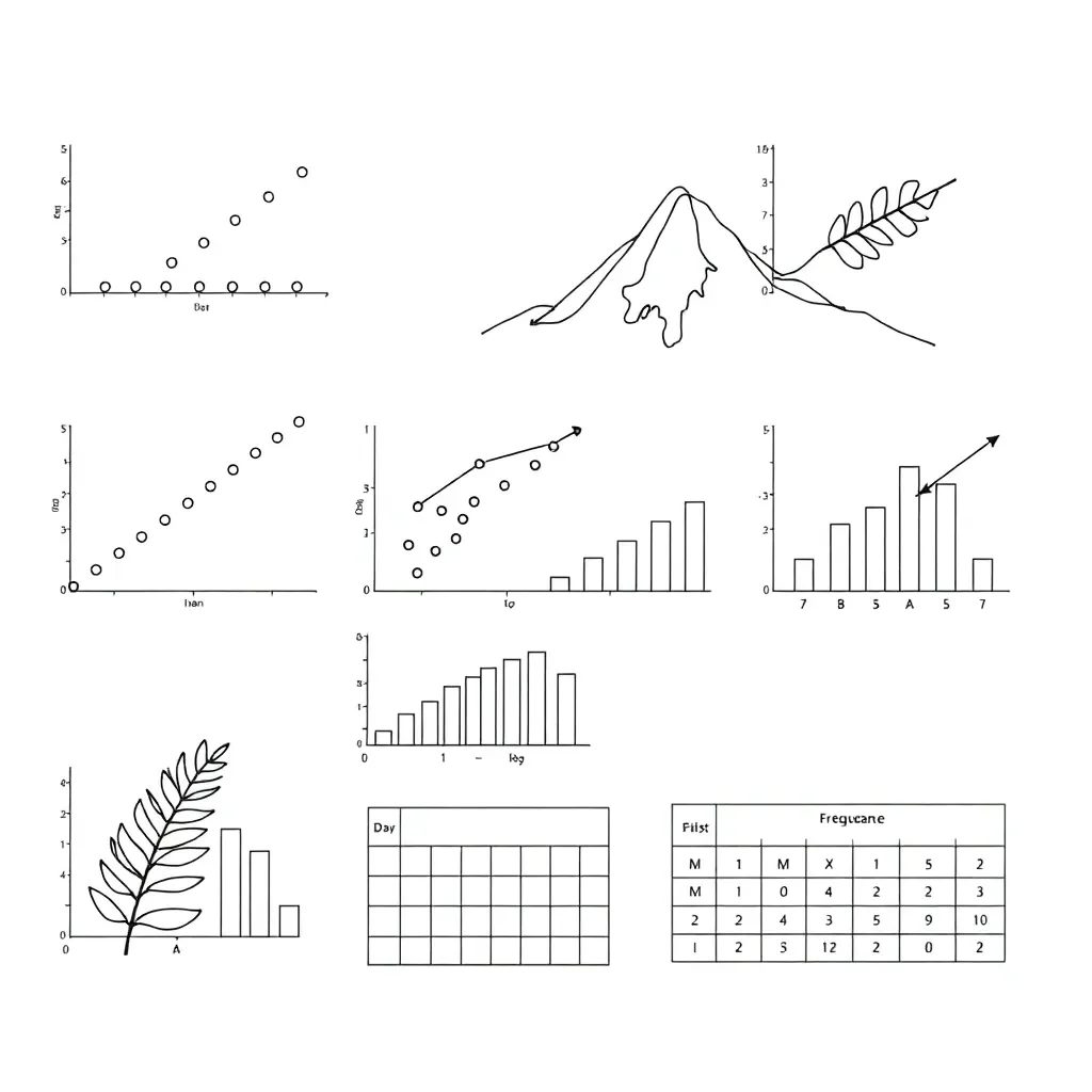 Various graphs and charts illustration