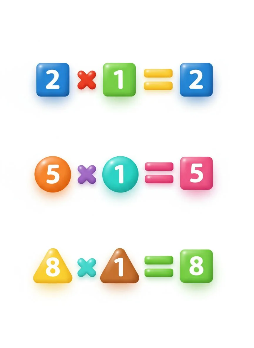 Review: Multiplying Whole Numbers by 1