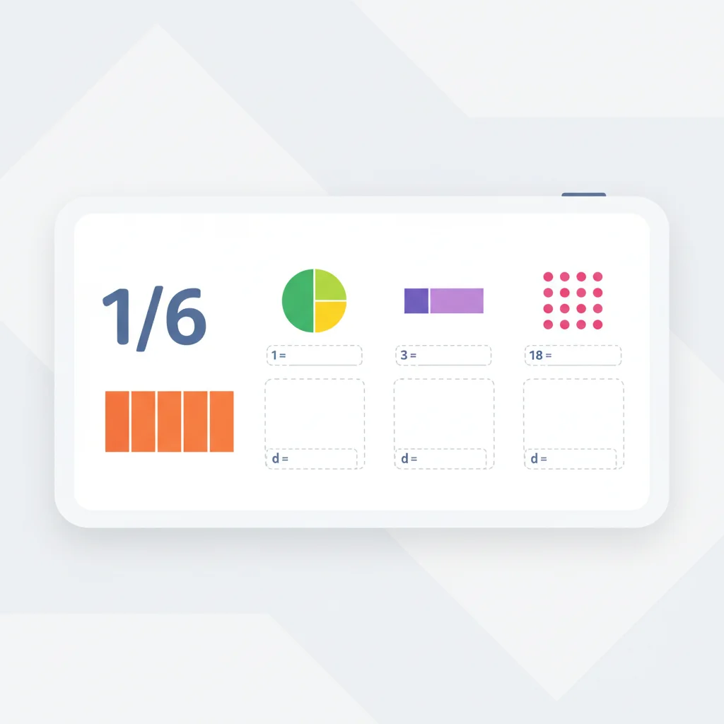 Guided Practice: Find Equivalent Fractions for 1/6