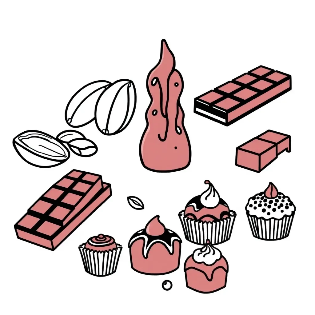 Chocolate mind map illustration