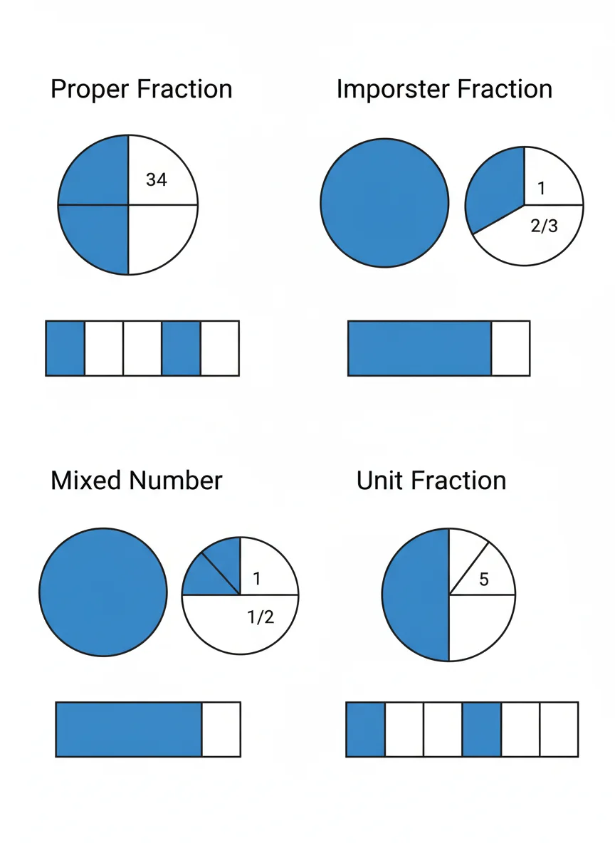 Types of Fractions Recap