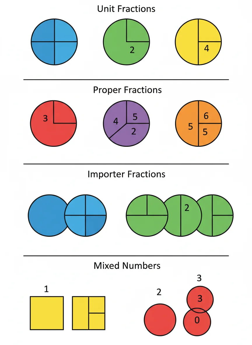 Types of Fractions - Quick Recap
