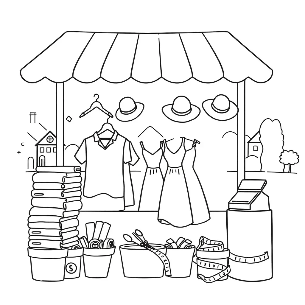 Clothing business illustration
