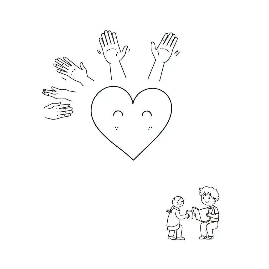 Children showing kindness and empathy