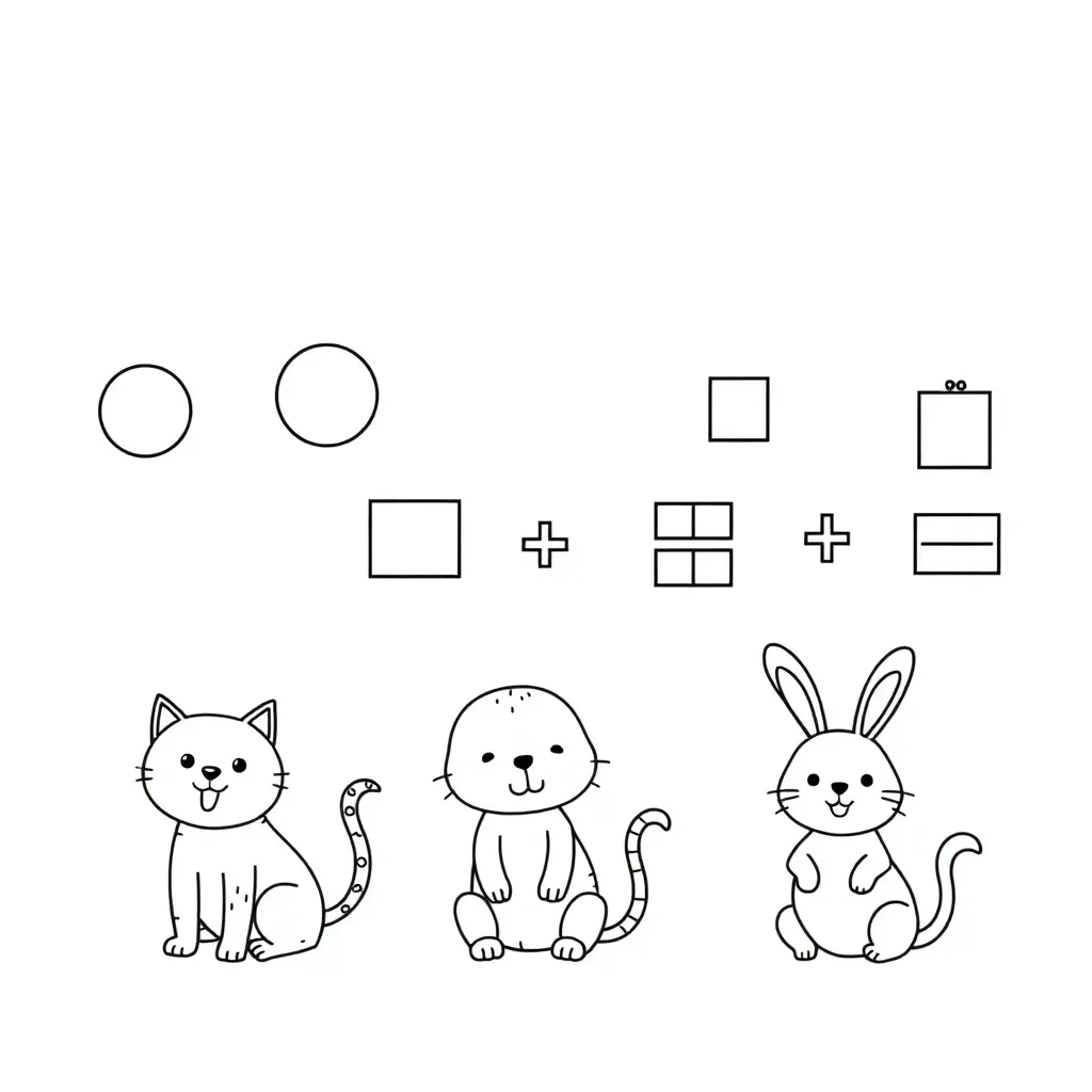 Numbers and math symbols illustration