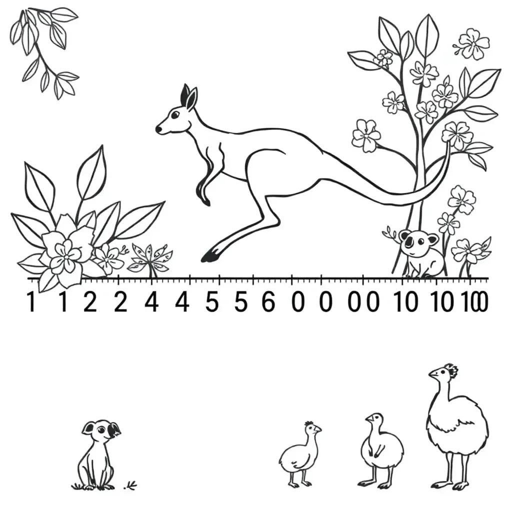 Numbers and comparison symbols illustration