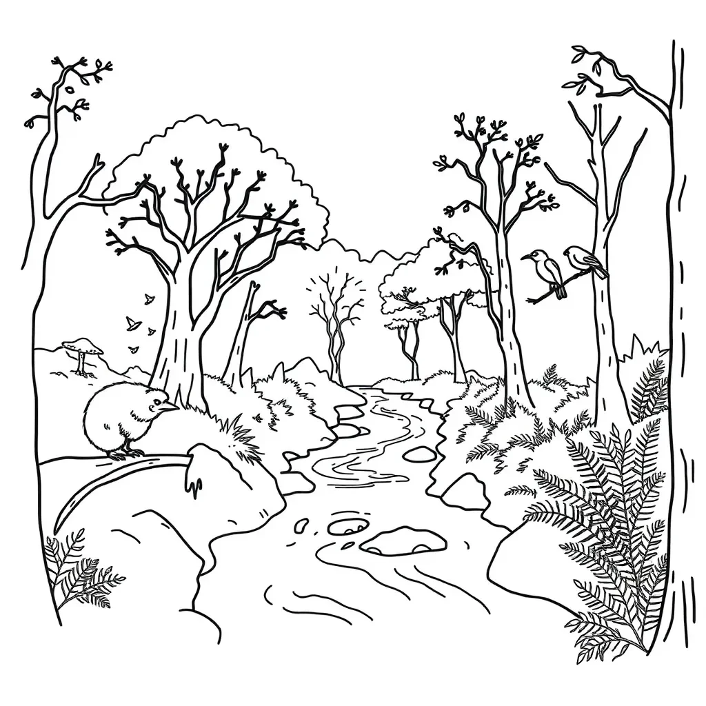 New Zealand aquatic habitats - river, lake, and ocean